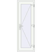 REHAU Brillant-Design 620x1830 мм Білий (RAL 9016) з двох сторін