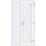 REHAU Euro-Design 60 1009x1960 мм Білий (RAL 9016) з двох сторін
