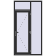 REHAU Euro-Design 60 1200x2300 мм ANTHRACITE_GREY_GLATT з двох сторін