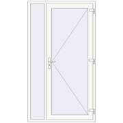 REHAU Euro-Design 60 1230x2200 мм Білий (RAL 9016) з двох сторін