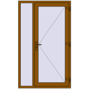 Вхідні двері 1200x2000 мм REHAU Brillant-Design GOLDEN OAK ззовні