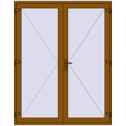 REHAU Euro-Design 60 1800x2280 мм GOLDEN OAK з двох сторін