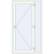 REHAU Euro-Design 60 1200x2140 мм Білий (RAL 9016) з двох сторін
