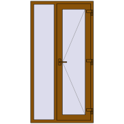 REHAU Euro-Design 60 1009x1960 мм GOLDEN OAK з двох сторін