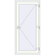 REHAU Euro-Design 60 890x1900 мм Білий (RAL 9016) з двох сторін