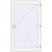 REHAU Euro-Design 60 1160x1960 мм Білий (RAL 9016) з двох сторін