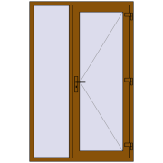 REHAU SYNEGO 1300x2000 мм GOLDEN OAK з двох сторін