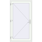 REHAU Euro-Design 60 950x2000 мм Білий (RAL 9016) з двох сторін