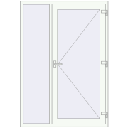 REHAU Brillant-Design 1400x2000 мм Білий (RAL 9016) з двох сторін