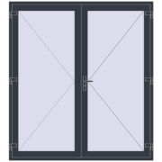 REHAU Brillant-Design 2000x2200 мм ANTHRACITE_GREY_STRUKTURAL ззовні REHAU Brillant-Design 2000x2200 мм ANTHRACITE_GREY_STRUKTURAL ззовні