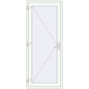 REHAU Euro-Design 60 900x2200 мм Білий (RAL 9016) з двох сторін REHAU Euro-Design 60 900x2200 мм Білий (RAL 9016) з двох сторін
