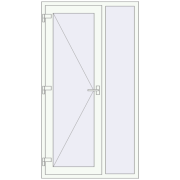 REHAU Euro-Design 60 1100x2000 мм Білий (RAL 9016) з двох сторін