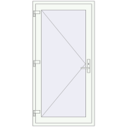 REHAU Brillant-Design 920x1930 мм Білий (RAL 9016) з двох сторін