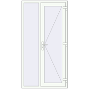 REHAU Euro-Design 60 1100x2100 мм Білий (RAL 9016) з двох сторін