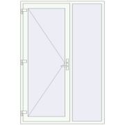REHAU Brillant-Design 1500x2200 мм Білий (RAL 9016) з двох сторін