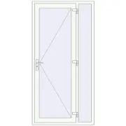 REHAU SYNEGO 1145x2285 мм Білий (RAL 9016) з двох сторін REHAU SYNEGO 1145x2285 мм Білий (RAL 9016) з двох сторін