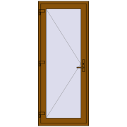 REHAU Euro-Design 60 850x2100 мм GOLDEN OAK з двох сторін