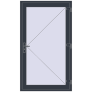 REHAU Brillant-Design 1070x1860 мм ANTHRACITE_GREY_STRUKTURAL з двох сторін