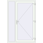 REHAU SYNEGO 1400x2100 мм Білий (RAL 9016) з двох сторін REHAU SYNEGO 1400x2100 мм Білий (RAL 9016) з двох сторін