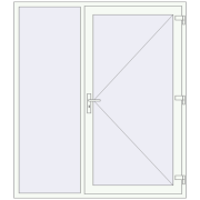 Вхідні двері 1750x2000 мм REHAU Brillant-Design Білий (RAL 9016) з двох сторін Вхідні двері 1750x2000 мм REHAU Brillant-Design Білий (RAL 9016) з двох сторін