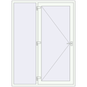 REHAU Euro-Design 60 1560x2100 мм Білий (RAL 9016) з двох сторін REHAU Euro-Design 60 1560x2100 мм Білий (RAL 9016) з двох сторін