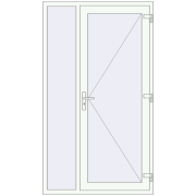 REHAU Euro-Design 60 1240x2150 мм Білий (RAL 9016) з двох сторін REHAU Euro-Design 60 1240x2150 мм Білий (RAL 9016) з двох сторін
