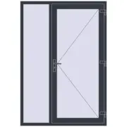 REHAU Euro-Design 60 1420x2050 мм ANTHRACITE_GREY_STRUKTURAL з двох сторін REHAU Euro-Design 60 1420x2050 мм ANTHRACITE_GREY_STRUKTURAL з двох сторін