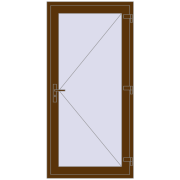 REHAU Euro-Design 60 950x2000 мм WALNUT з двох сторін