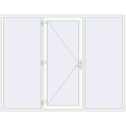 Вхідні двері 2700x2100 мм REHAU Brillant-Design Білий (RAL 9016) з двох сторін