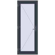 REHAU Euro-Design 60 800x2100 мм ANTHRACITE_GREY_STRUKTURAL з двох сторін REHAU Euro-Design 60 800x2100 мм ANTHRACITE_GREY_STRUKTURAL з двох сторін