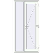 REHAU Euro-Design 60 1000x2100 мм Білий (RAL 9016) з двох сторін
