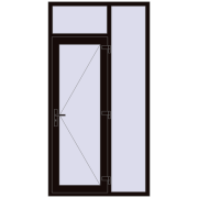 REHAU Euro-Design 60 1200x2300 мм BLACK_BROWN з двох сторін REHAU Euro-Design 60 1200x2300 мм BLACK_BROWN з двох сторін
