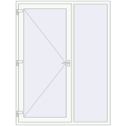 REHAU Euro-Design 60 1600x2100 мм Білий (RAL 9016) з двох сторін