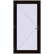REHAU Euro-Design 60 1050x2050 мм BLACK_BROWN з двох сторін