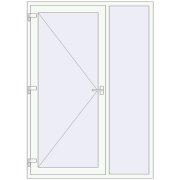 REHAU SYNEGO 1500x2100 мм Білий (RAL 9016) з двох сторін REHAU SYNEGO 1500x2100 мм Білий (RAL 9016) з двох сторін