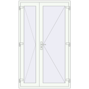 REHAU Euro-Design 60 1300x2200 мм Білий (RAL 9016) з двох сторін