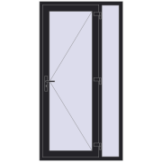 REHAU SYNEGO 1100x2100 мм BLACK_ULTI-MATT з двох сторін