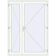 REHAU SYNEGO 1600x2200 мм Білий (RAL 9016) з двох сторін