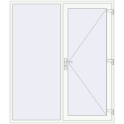 REHAU Brillant-Design 1800x2100 мм Білий (RAL 9016) з двох сторін