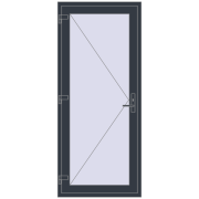 Вхідні двері 900x2100 мм REHAU SYNEGO ANTHRACITE_GREY_STRUKTURAL з двох сторін