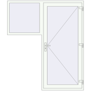 Вхідні двері 1800x2100 мм REHAU Euro-Design 60