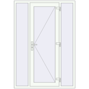 REHAU Euro-Design 60 1400x2000 мм Білий (RAL 9016) з двох сторін REHAU Euro-Design 60 1400x2000 мм Білий (RAL 9016) з двох сторін