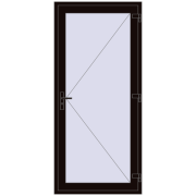 REHAU Euro-Design 60 1000x2200 мм BLACK_BROWN ззовні REHAU Euro-Design 60 1000x2200 мм BLACK_BROWN ззовні