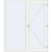 REHAU Brillant-Design 1800x2100 мм Білий (RAL 9016) з двох сторін