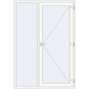 REHAU Euro-Design 60 1600x2300 мм Білий (RAL 9016) з двох сторін REHAU Euro-Design 60 1600x2300 мм Білий (RAL 9016) з двох сторін