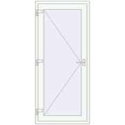 REHAU Brillant-Design 920x1850 мм Білий (RAL 9016) з двох сторін