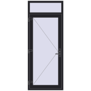 Вхідні двері 900x2270 мм REHAU Euro-Design 60 BLACK_ULTI-MATT з двох сторін