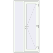 REHAU Euro-Design 60 1010x2050 мм Білий (RAL 9016) з двох сторін REHAU Euro-Design 60 1010x2050 мм Білий (RAL 9016) з двох сторін