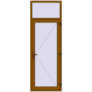 Вхідні двері 900x2600 мм REHAU Euro-Design 60 GOLDEN OAK з двох сторін