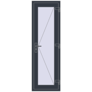 REHAU Euro-Design 60 600x1900 мм ANTHRACITE_GREY_STRUKTURAL з двох сторін